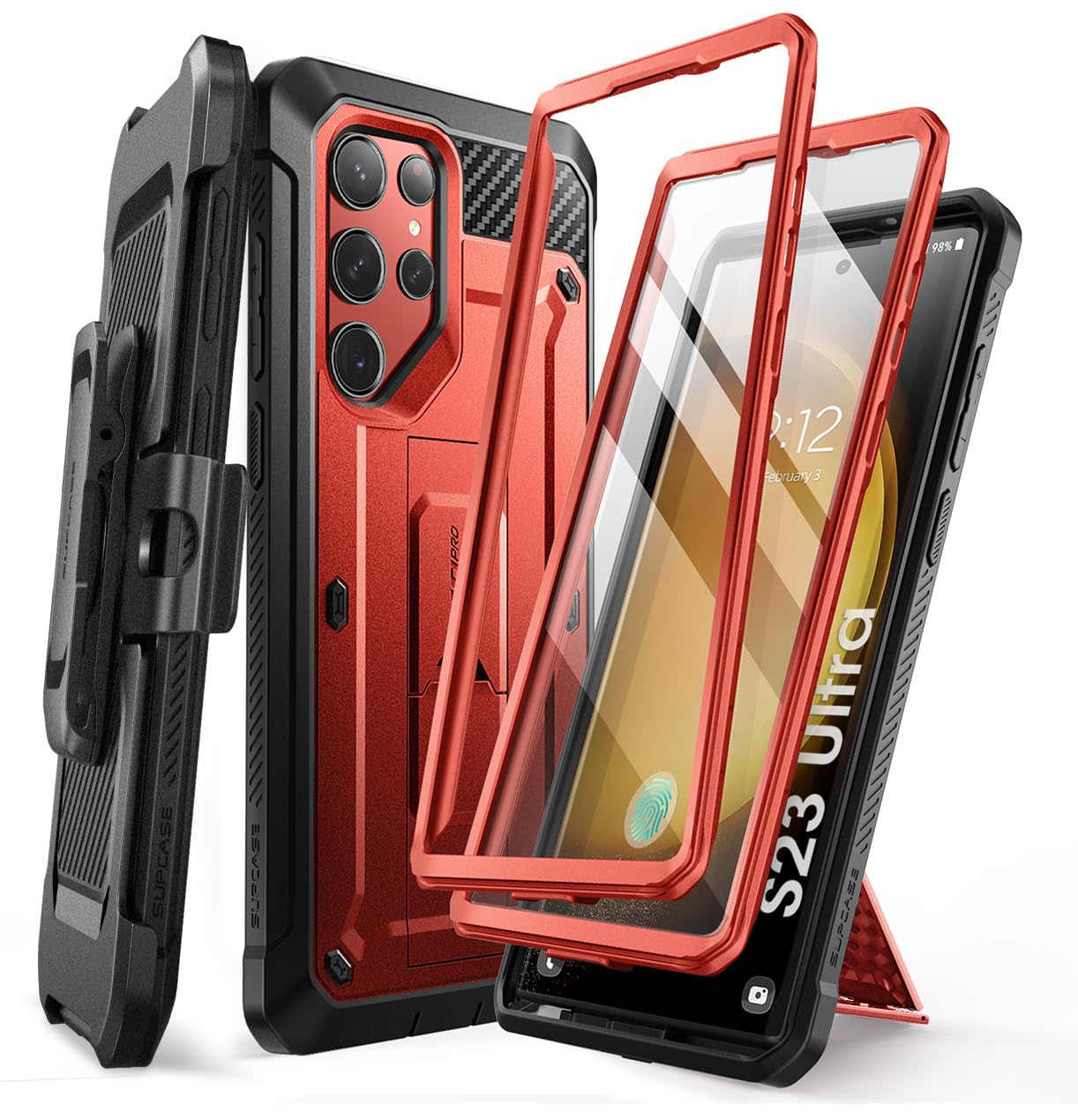 Amazon.com: SUPCASE for Galaxy S23 Ultra Case with Built-in Screen